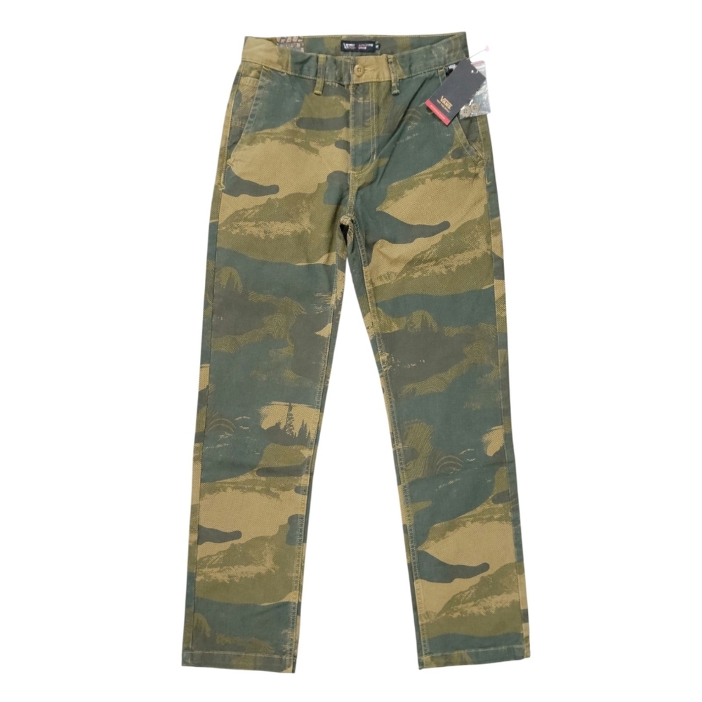 VANS Chino Pants Camo Green Relaxed Fit 28x29 NWT